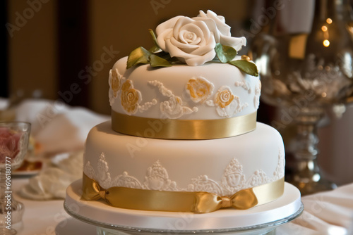 Hochzeitstorte - Wedding Cake. AI © Kateryna
