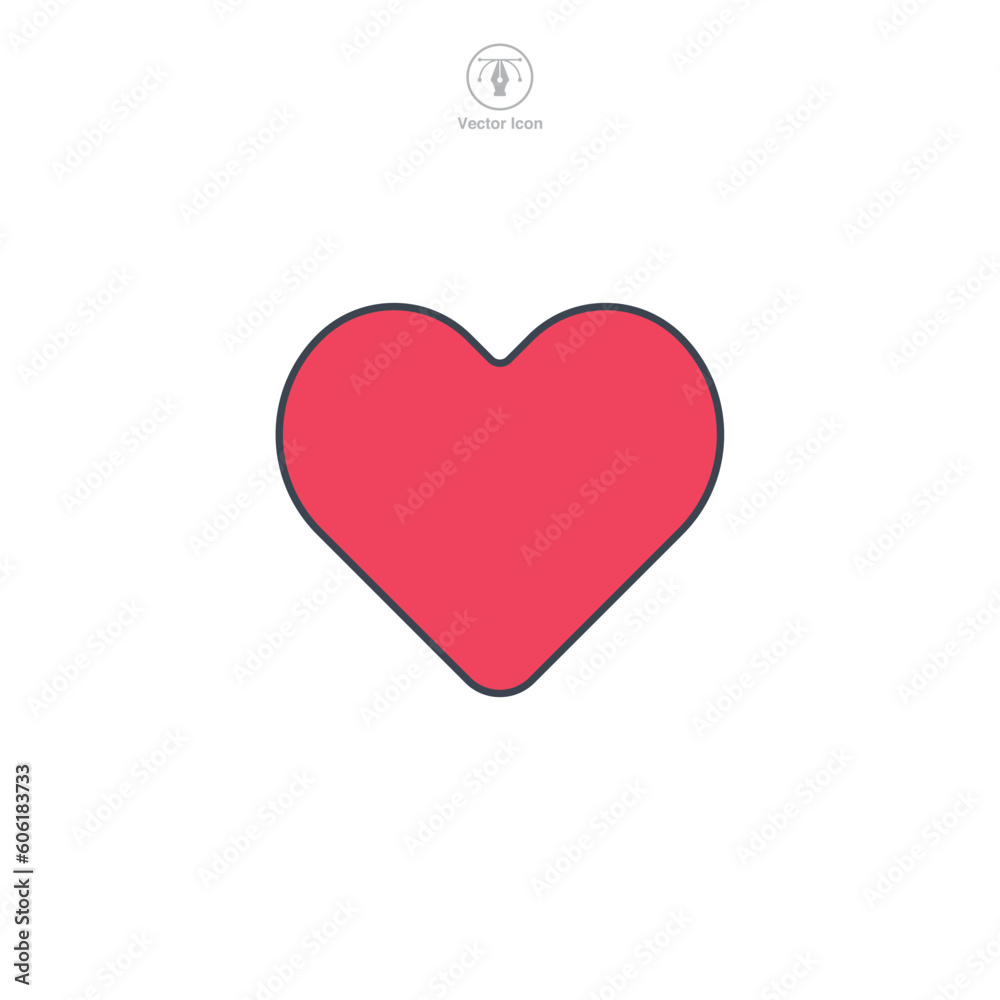 Heart icon symbol template for graphic and web design collection logo vector illustration Heart icon symbol template for graphic and web design collection logo vector illustration