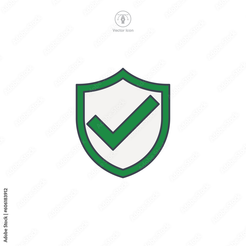 Shield icon symbol template for graphic and web design collection logo vector illustration Shield icon symbol template for graphic and web design collection logo vector illustration