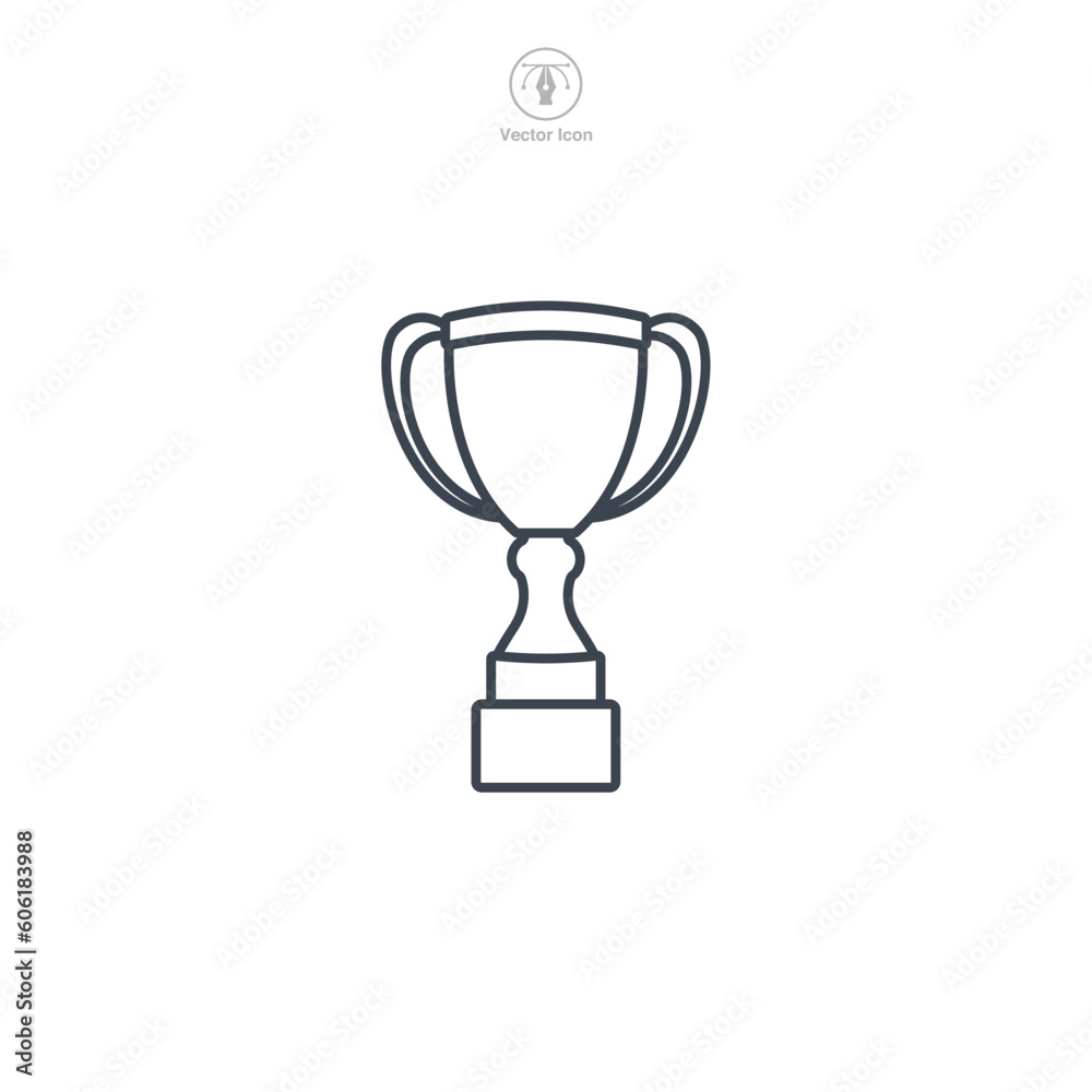 Trophy icon symbol template for graphic and web design collection logo vector illustration Trophy icon symbol template for graphic and web design collection logo vector illustration