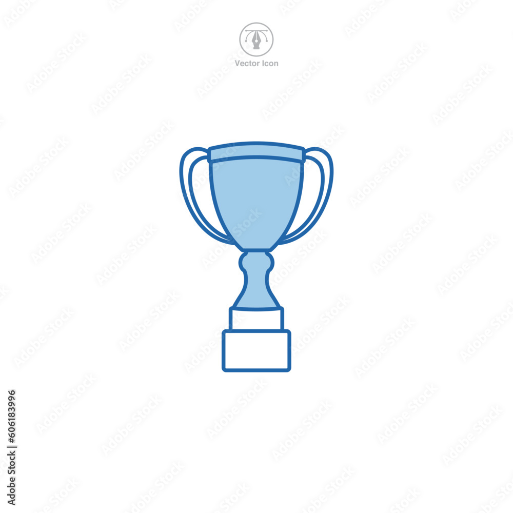 Trophy icon symbol template for graphic and web design collection logo vector illustration Trophy icon symbol template for graphic and web design collection logo vector illustration