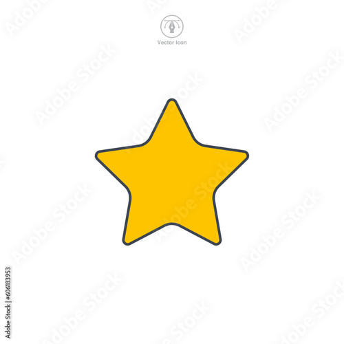 Star icon symbol template for graphic and web design collection logo vector illustration