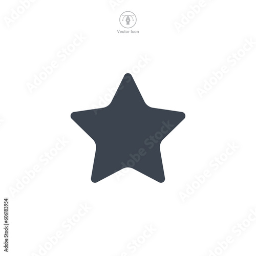 Star icon symbol template for graphic and web design collection logo vector illustration