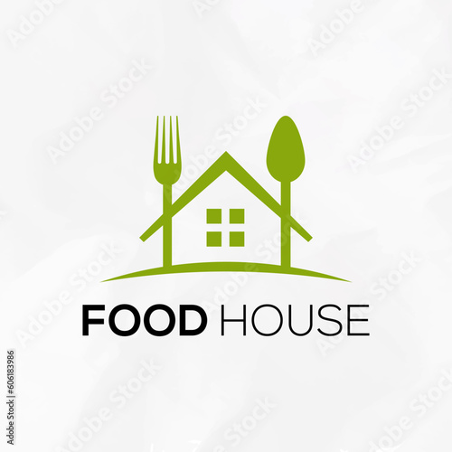 Food House, Restaurant Logo Design Template