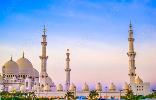 Beautiful Sheikh Zayed Mosque in Abu Dhabi United Arab Emirates