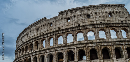 old and historic Colosseum in Rome, Italy