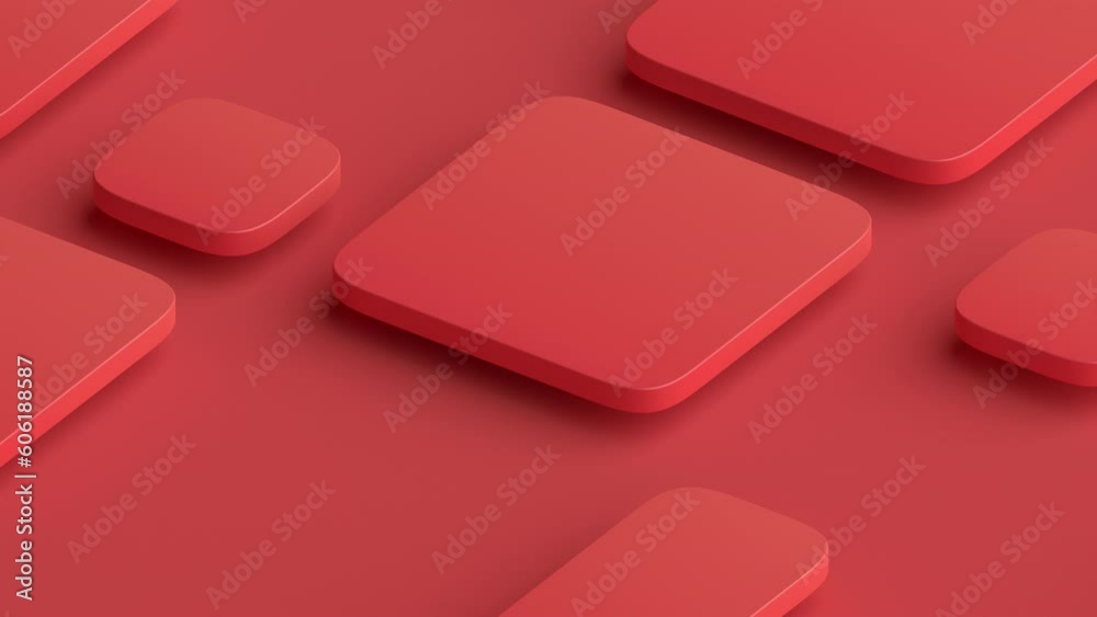 Abstract 3d render, red geometric background design, 4k seamless looped video Abstract 3d render, red geometric background design, 4k seamless looped video