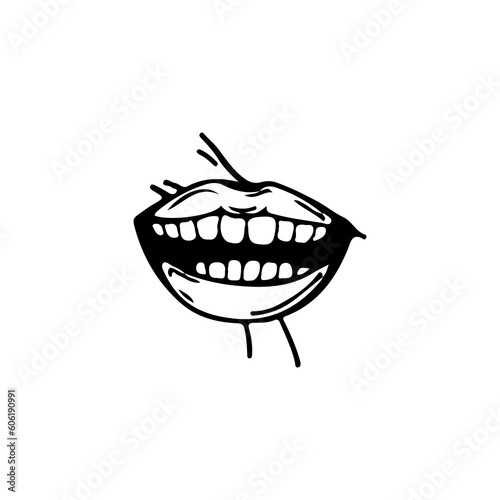 vector illustration mouth detail concept