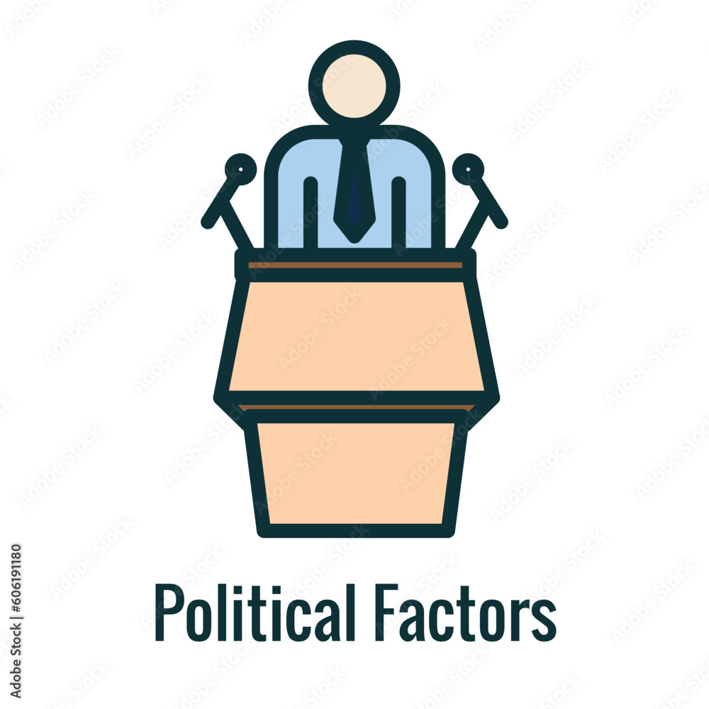 Company Analysis Factor Icon Depicting Pestel Method Stock Vector ...