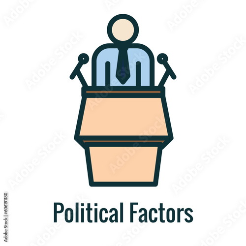 Company Analysis Factor Icon Depicting Pestel Method