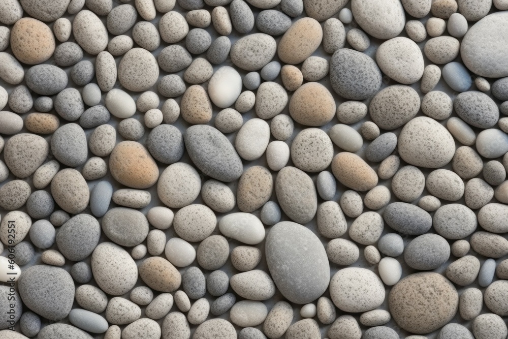 Abstract background with dry light stones or pebbles, selective focus. AI generated, human enhanced. Abstract background with dry light stones or pebbles, selective focus. AI generated, human enhanced.