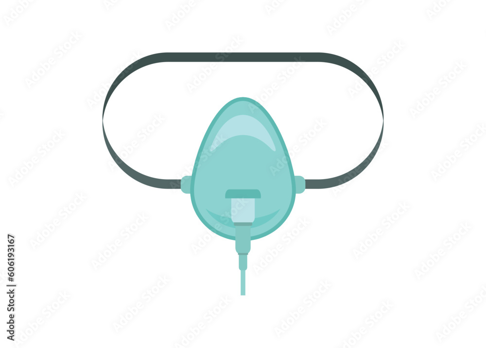 Medical oxygen mask. Simple flat illustration. Medical oxygen mask. Simple flat illustration.