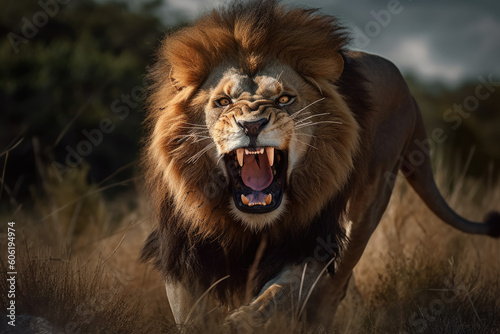 Fierce lion