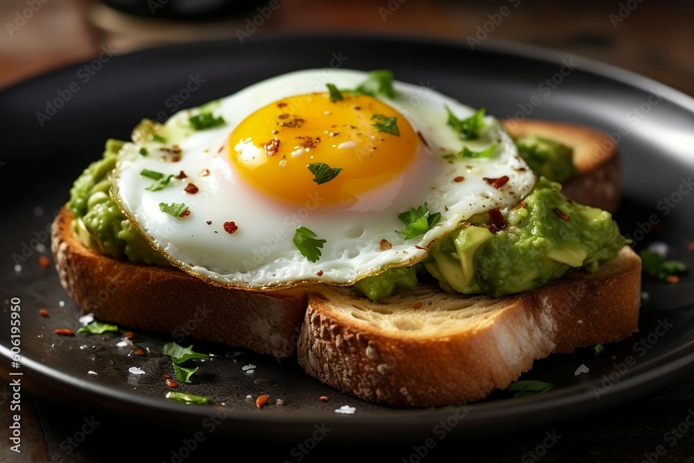 Toast with Eggs and Avocado