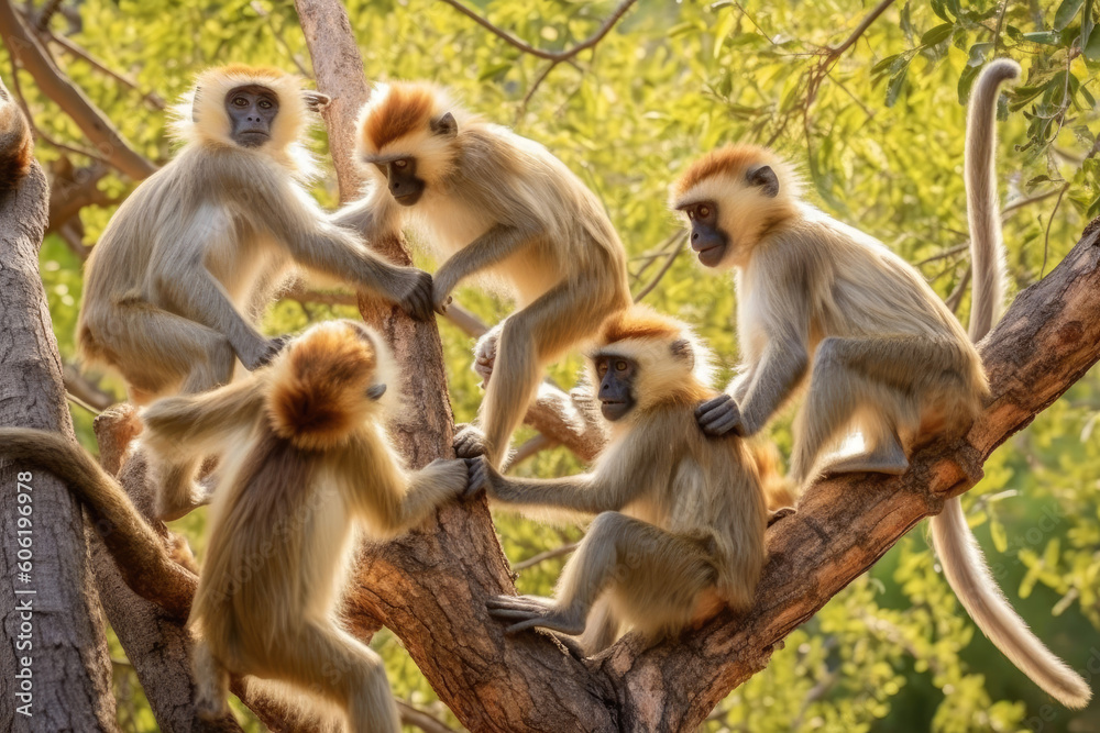 Fototapeta premium Mischevious Monkeys