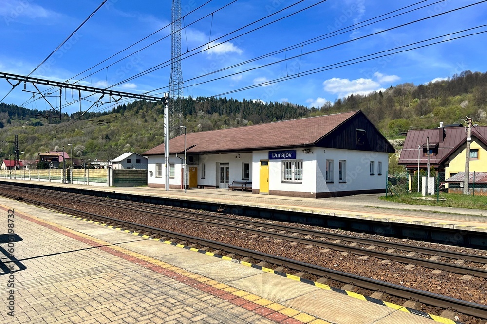 Naklejka premium railway station in the country