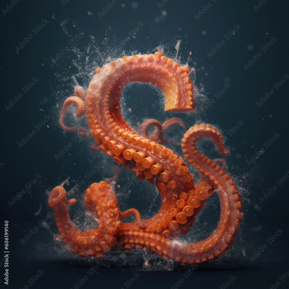 AI-image-letter_S_using_typography_style_of_realistic_octopus-create using generative ai tools AI-image-letter_S_using_typography_style_of_realistic_octopus-create using generative ai tools