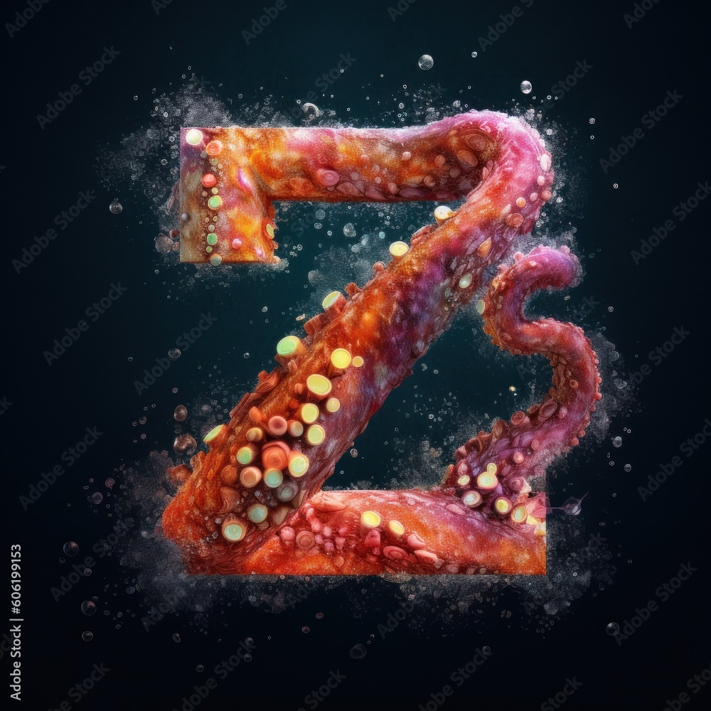 AI-image-Z_using_typography_style_of_realistic_octopus-create using generative ai tools