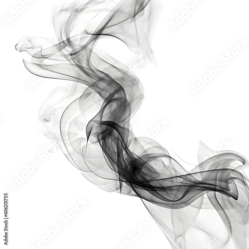 black smoke on white background