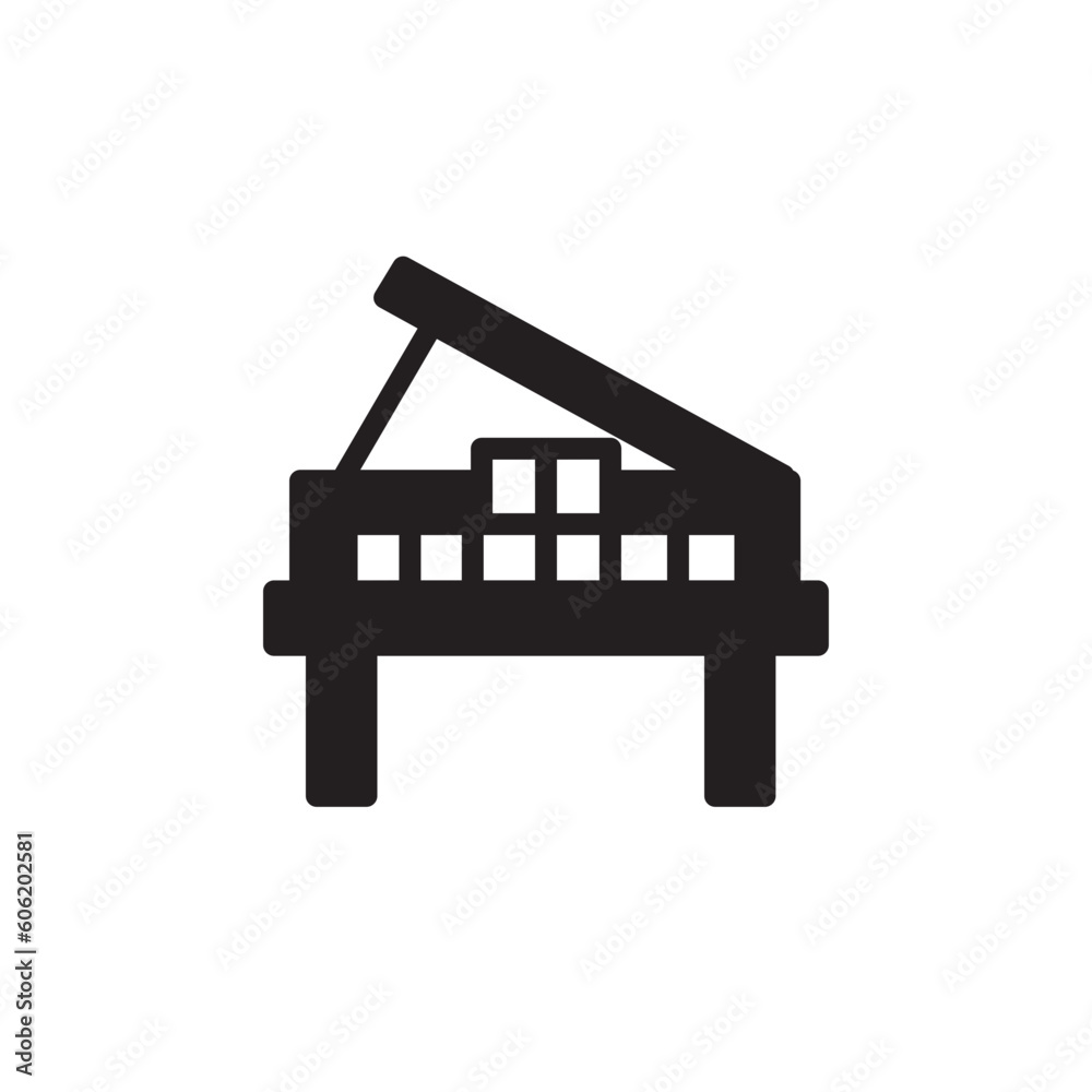 Fototapeta premium Piano String Tail Solid Icon