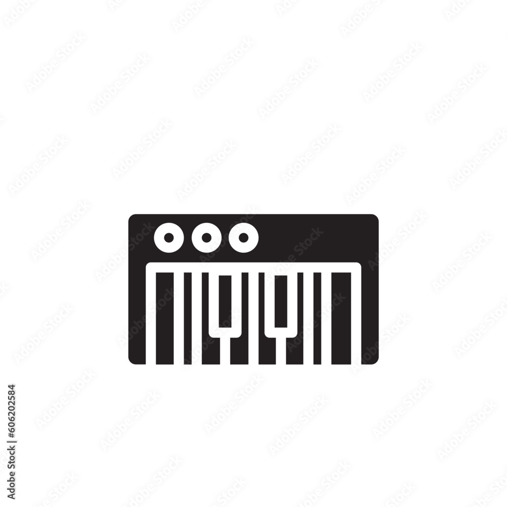 Synthesizer Music Instrument Solid Icon Synthesizer Music Instrument Solid Icon