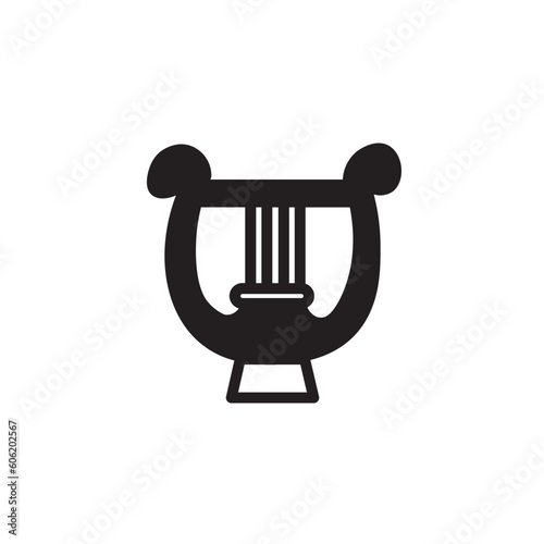 Lyra Lyre Music Solid Icon
