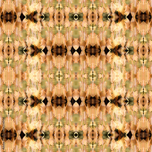 Abstract Repeating Pattern based on a Coastal Cholla Cactus