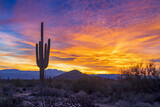 Cololrful Sunrise Skies In North Scottsdale Desert Preserve