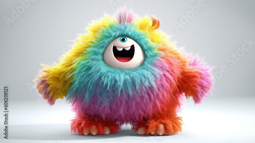 Rainbow monster. 3d creatures