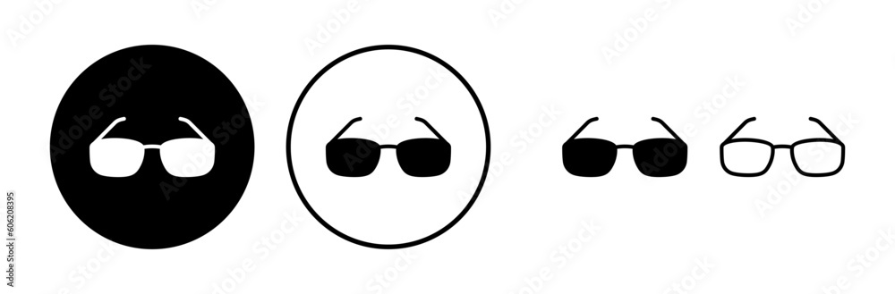 Glasses icon vector. eye glasses icon. sunglasses Glasses icon vector. eye glasses icon. sunglasses