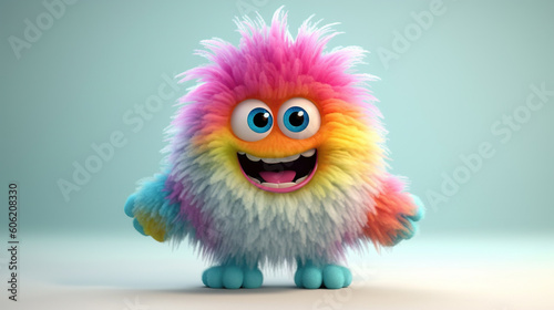 Rainbow monster. 3d creatures