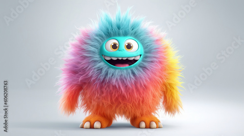 Rainbow monster. 3d creatures