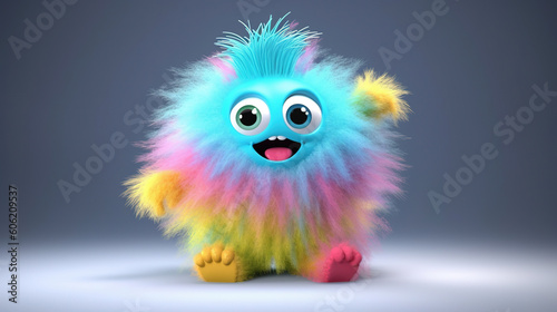 Rainbow monster. 3d creatures