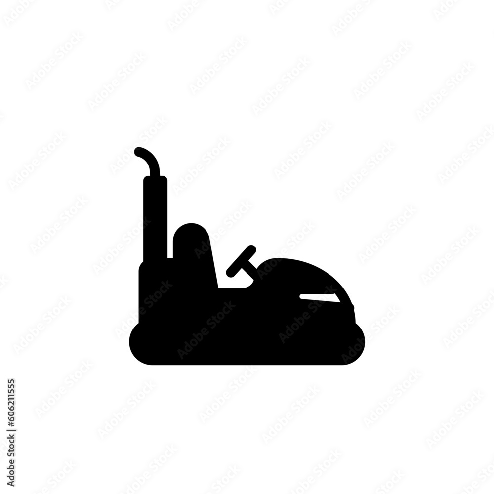 Bumper Car Circus Solid Icon Bumper Car Circus Solid Icon