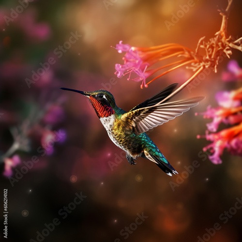 Ethereal Hummingbird in Flight, A Glimpse of Grace © Emojibb.Family