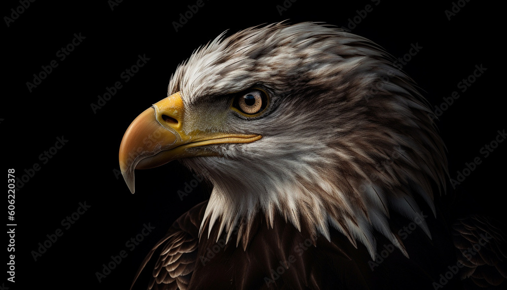 Majestic bird of prey, sharp talons, flying generated by AI Majestic bird of prey, sharp talons, flying generated by AI