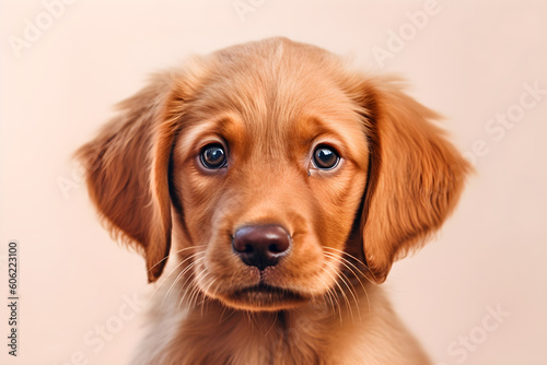 Cute puppy portrait studio shot