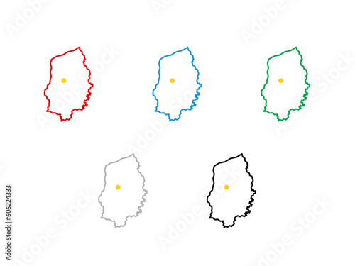 岩手県 地図（ジグザグ）