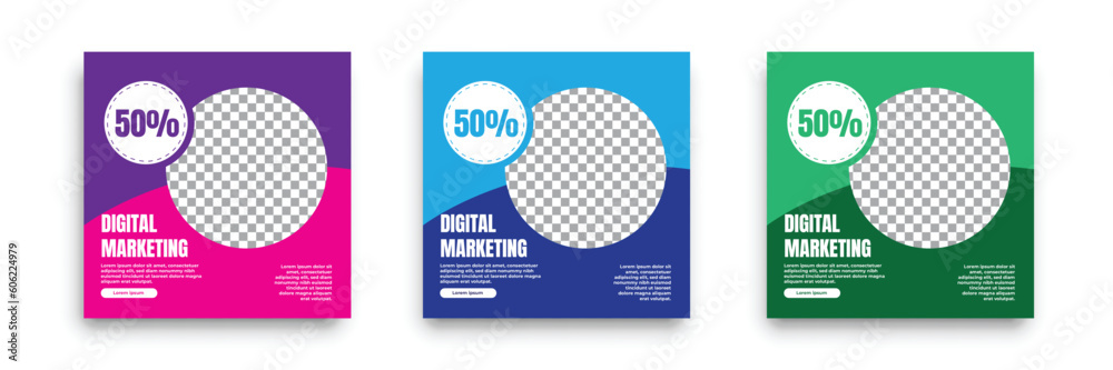 blue social media post template blue social media post template