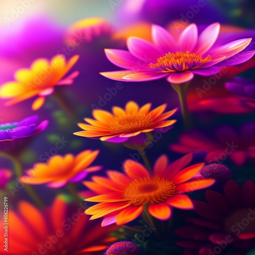 psychedelic art illustration of flowers