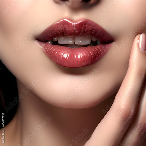 seductive lips  Seduction and Mystery intertwined in a Veiled Face