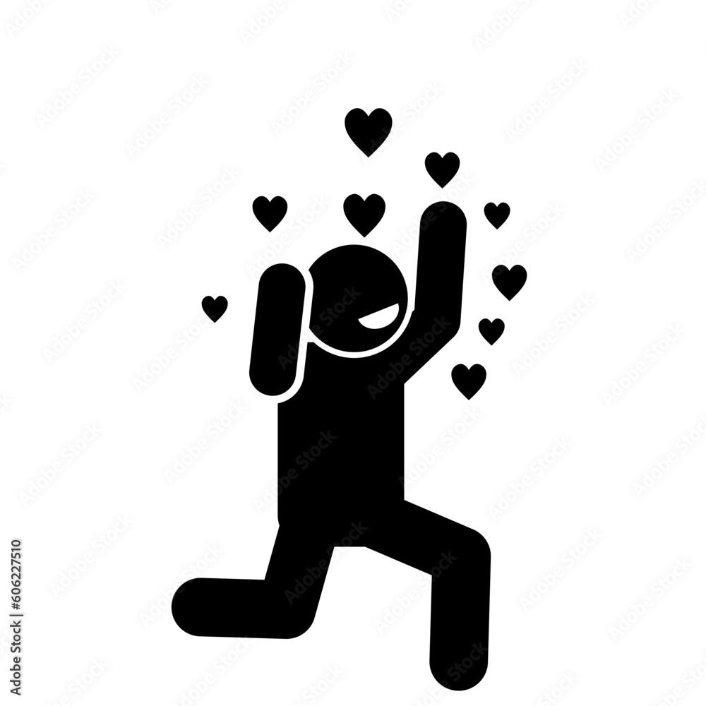 illustrations and icons of people in love. stick figures illustrations and icons of people in love. stick figures
