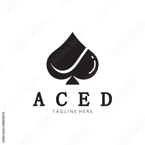 ace logo design for casino poker app games vector