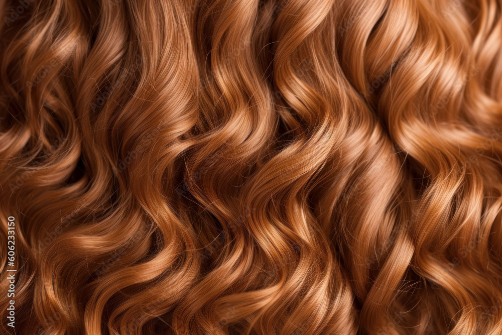curly light brown hair close-up as a background, created with Generative AI Technology curly light brown hair close-up as a background, created with Generative AI Technology