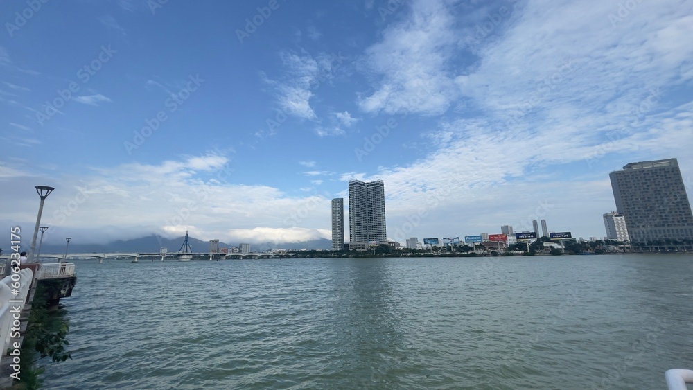 Landscape water and building