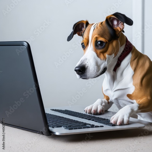 dog with laptop © DG online
