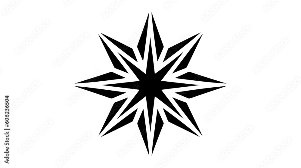 Fototapeta premium Star icon, logo. Vector illustration isolated on white background