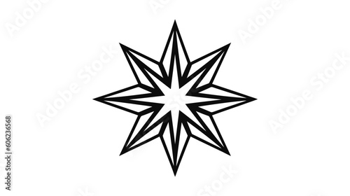 Star icon, logo. Vector illustration isolated on white background