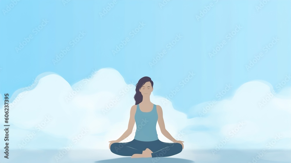 21 June- international yoga day, woman in yoga body posture.