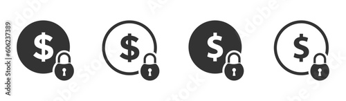  Fixed costs vector icons set